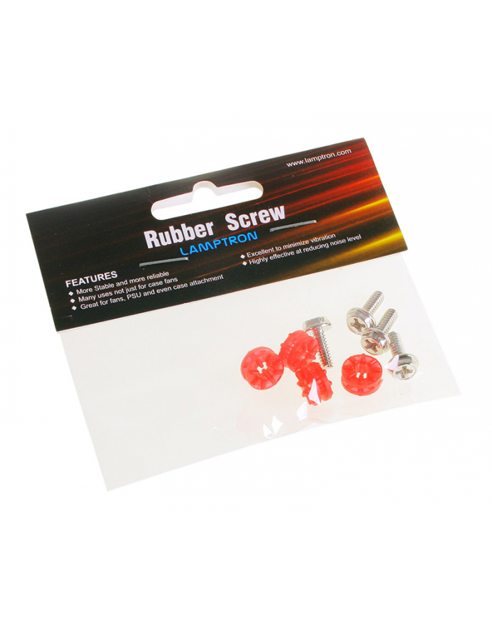 Lamptron HDD Rubber Screws PRO - red (MOLT-075) główny