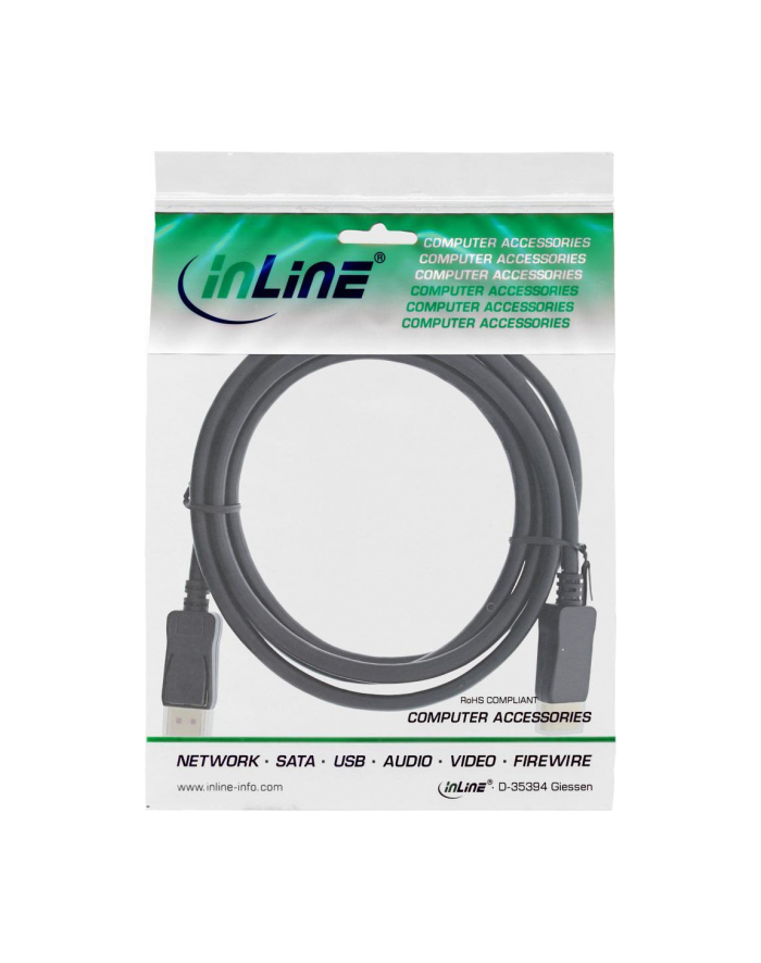 Kabel InLine DisplayPort - DisplayPort 1 Czarny (ZUDP-045) główny