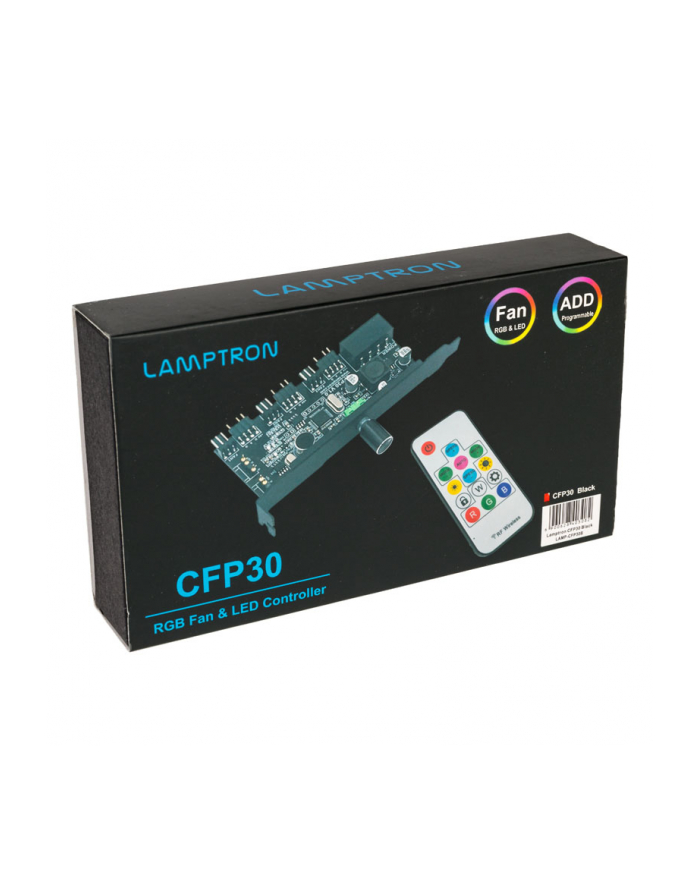 Lamptron CFP30 wentylator kontroler LED RGB do gniazda PCI (LULS302) główny