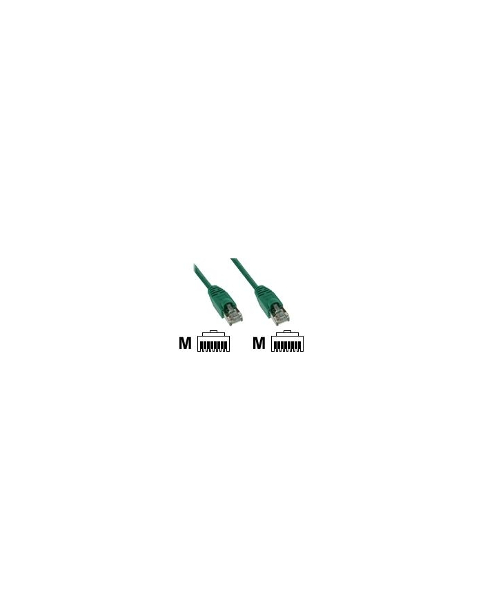 inline 5m Kabel krosowy 100 Mbit RJ45 - zielony (72505G) główny