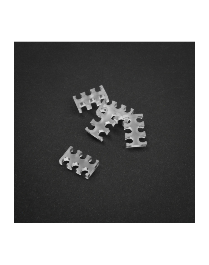 King Mod Services grzebień 6-gniazdowy 4mm przezroczysty zestaw 5 sztuk (ZUUV177) główny