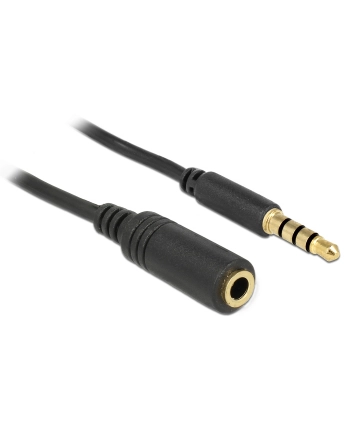 Delock Kabel Przedłużacz 3.5Mm Jack Czarny 0.5M (84716)