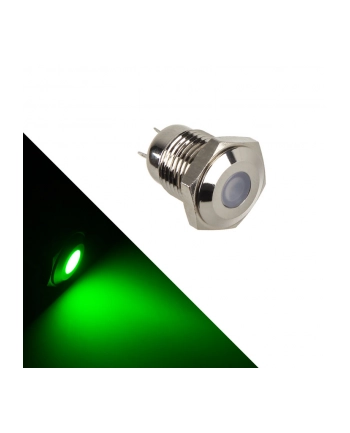 Lamptron Stainless Steel Vandal Resistant Illuminated zielona kropka (LAMPSW2003S)