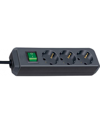 Brennenstuhl Eco-Line Listwa Zasilająca Z Wyłącznikiem - 3X Gniazdo - 3M Kabel - Czarna