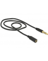 Delock Kabel Przedłużacz 3.5Mm Jack Czarny 0.5M (84716) - nr 1