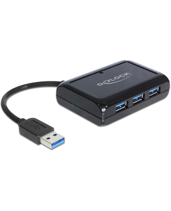 Delock 3-Port USB3.0 Czarny (62440)