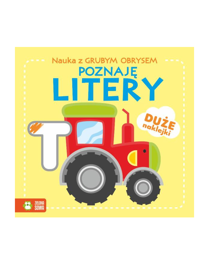 zielona sowa Książka Nauka z grubym obrysem. Poznaję litery główny