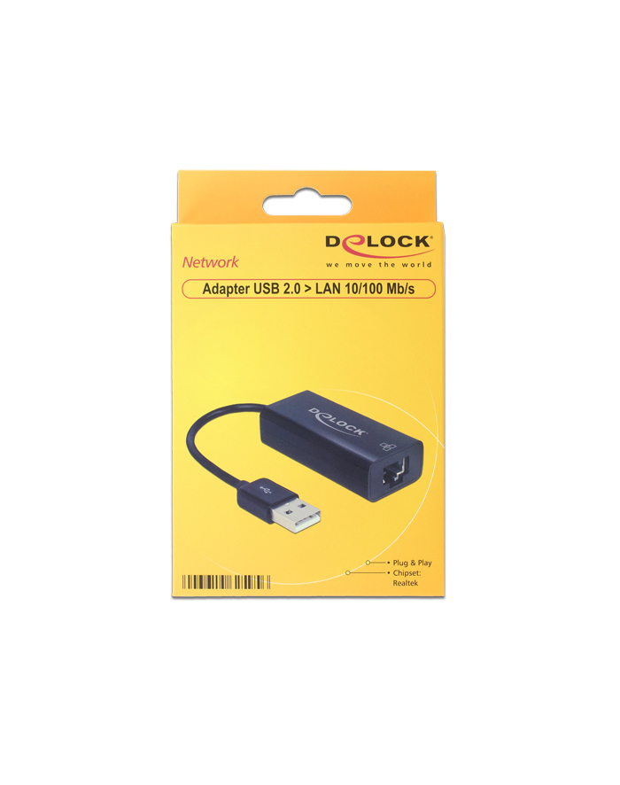 Delock USB - RJ-45 Czarny (62595) główny