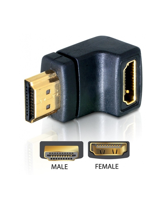 ADAPTER HDMI(M)-> HDMI(F) KĄTOWY 90'' LEWY (65071) główny