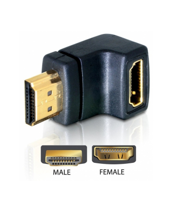 ADAPTER HDMI(M)-> HDMI(F) KĄTOWY 90'' LEWY (65071)