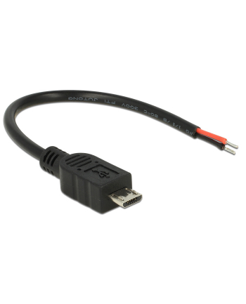 Delock Micro USB-2xVCC i GND 0,1m Czarny (82697)