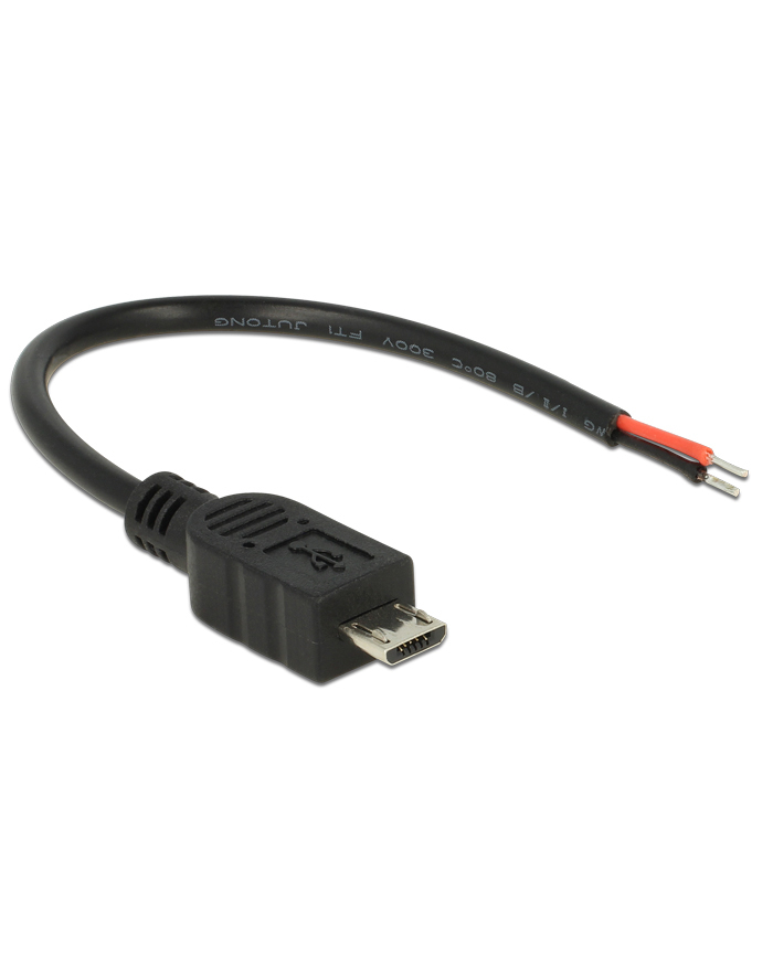 Delock Micro USB-2xVCC i GND 0,1m Czarny (82697) główny