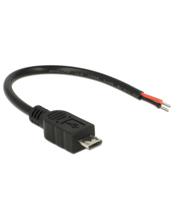 Delock Micro USB-2xVCC i GND 0,1m Czarny (82697)