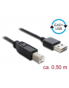 Delock USB A-USB B M/M Czarny 0,5m (83684) - nr 1