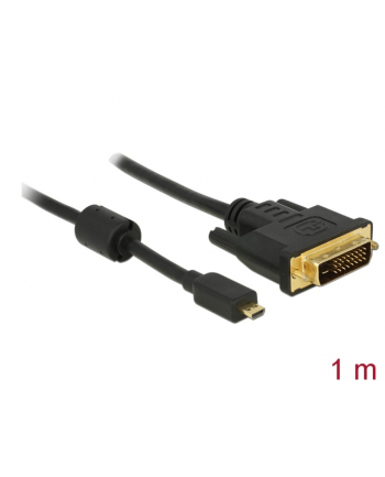 Delock microHDMI na DVI (24+1) 1m Czarny (83585)