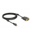 Delock mini-DisplayPort DVI(24+1) Czarny 2m (83726) - nr 16