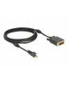 Delock mini-DisplayPort DVI(24+1) Czarny 2m (83726) - nr 17