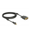 Delock mini-DisplayPort DVI(24+1) Czarny 2m (83726) - nr 8