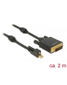 Delock mini-DisplayPort DVI(24+1) Czarny 2m (83726) - nr 9