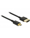 DELOCK KABEL HDMI(M)->HDMI MICRO(M) 1.5M 4K 60HZ 3D CZARNY SLIM PREMIUM DELOCK  (84782) - nr 3