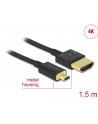 DELOCK KABEL HDMI(M)->HDMI MICRO(M) 1.5M 4K 60HZ 3D CZARNY SLIM PREMIUM DELOCK  (84782) - nr 6