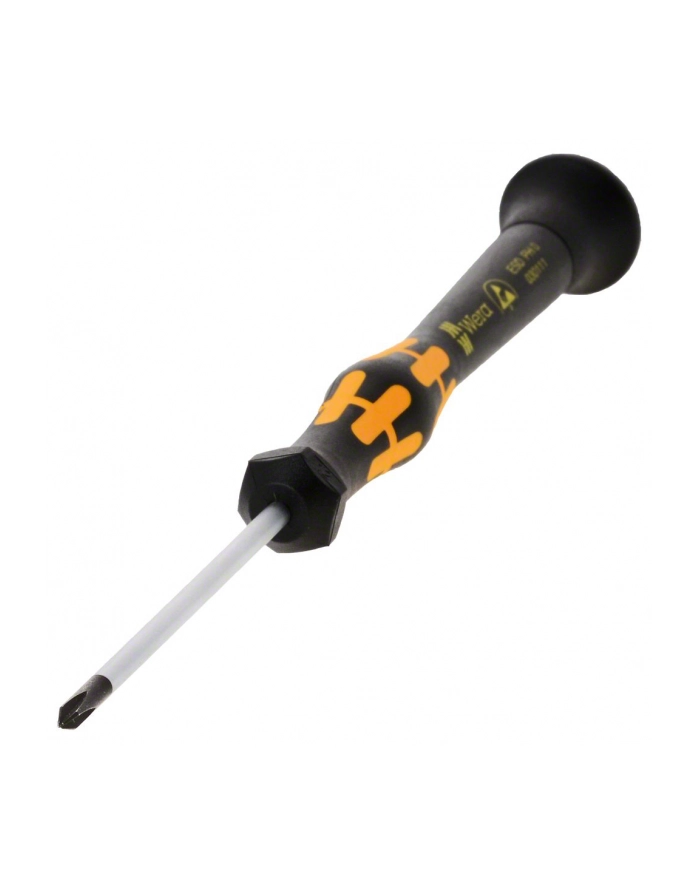 Wera Wkrętak (śrubokręt) precyzyjny krzyżowy PH0x60 mm, antystatyczny Kraftform Micro ESD 1550PH (05030111001) główny