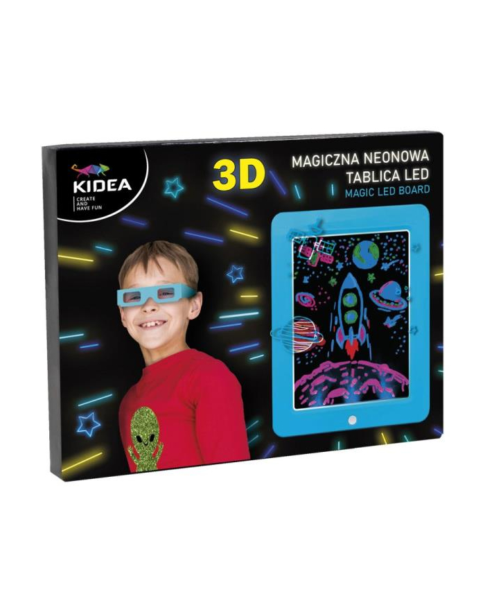 derform Magiczna neonowa tablica 3D LED niebieska Kidea główny