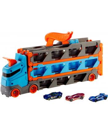 Hot Wheels CITY Wyścigowy transporter 2w1 GVG37 p2 MATTEL