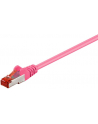 Kabel sieciowy CAT 6 S/FTP AWG 26/7 RJ45 1 m Magenta (40849934346) - nr 1
