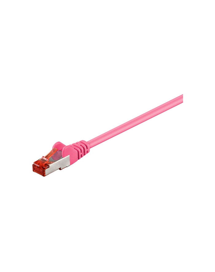 Kabel sieciowy CAT 6 S/FTP AWG 26/7 RJ45 1 m Magenta (40849934346) główny