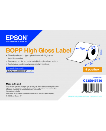 EPSON BOPP CONTINUOUS LABELS 4 ROLL