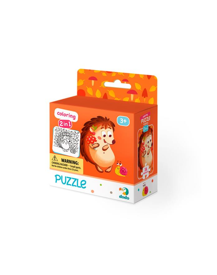 Puzzle 16el + kolorowanka Jeżyk 300119 DODO główny