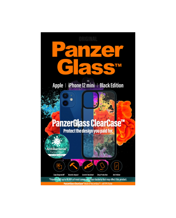 PanzerGlass etui ClearCase Antibacterial do Apple iPhone 5,4″ Black Edition (0251)