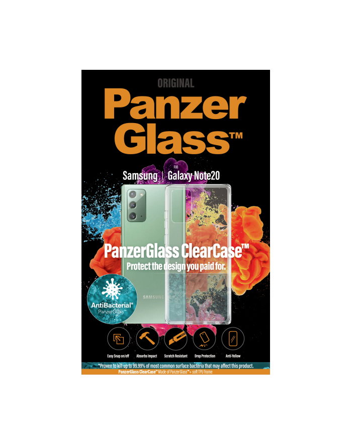 PanzerGlass etui ochronne ClearCase AntiBacterial na telefon Samsung Galaxy Note 2 (00254) główny