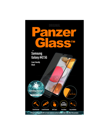 Dr Nona PanzerGlass E2E Super+ Sam A42 5G A426 Case Friendly AntiBacterial czarny/black