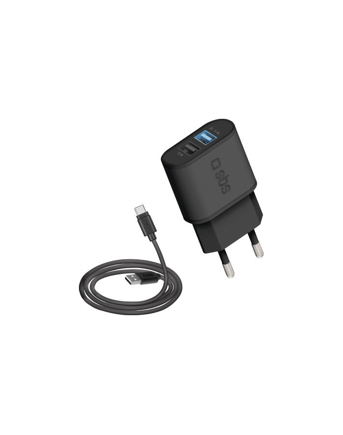 SBS 2X Usb + Kabel Usb-C 1M Ładowarka Sieciowa główny