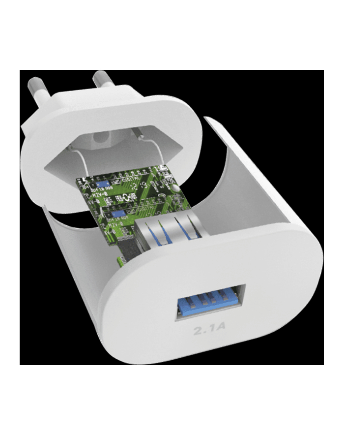 SBS 1xUSB 2,1A Biały (TETR1USB2AWFAST) główny