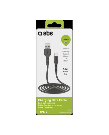 SBS USB typ C Czarny (TECABLEMICROC15K)