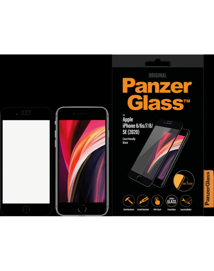 PanzerGlass szkło ochronne Edge-to-Edge do Apple iPhone 6 / 6s / 7 / 8 / SE 2020 Czarny główny