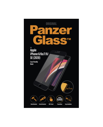 PanzerGlass szkło ochronne Edge-to-Edge do Apple iPhone 6 / 6s / 7 / 8 / SE 2020 Czarny