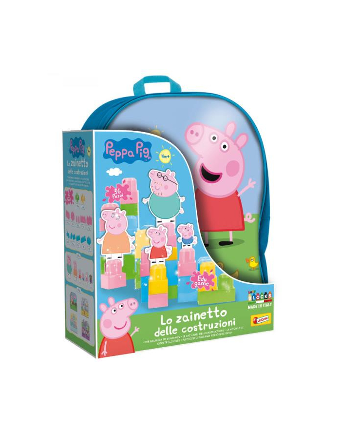 lisciani giochi Plecak z klockami konstrukcyjnymi Świna Peppa 82674 główny