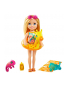 Barbie Dreamhouse Adventures Chelsea Wakacyjna lalka + akcesoria Blond włosy GRT81 GRT80 MATTEL - nr 1