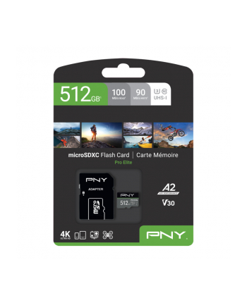 pny Karta pamięci MicroSDXC Elite 512GB P-SDUX512U3100PRO-GE