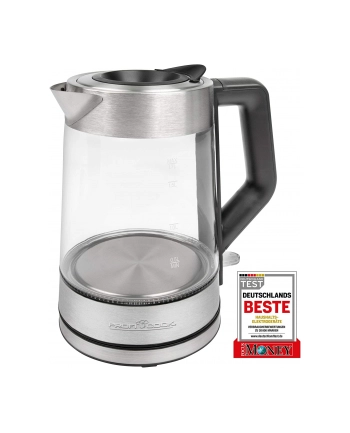 ProfiCook glass kettle PC-WKS 1190 G (inox / black, 1.7 liters)