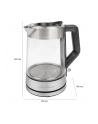 ProfiCook glass kettle PC-WKS 1190 G (inox / black, 1.7 liters) - nr 3