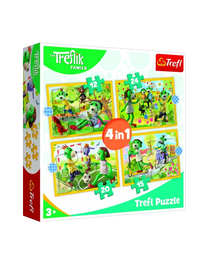 Puzzle 4w1 Wspólne zabawy Treflików. Rodzina Treflików 34358 Trefl główny