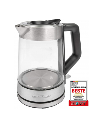 ProfiCook glass kettle PC-WKS 1190 G (inox / black, 1.7 liters)