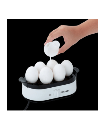 Cloer egg cooker 6081 (white, with stainless steel heating plate for 6 eggs)