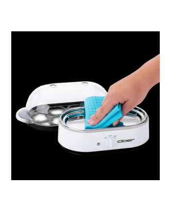 Cloer egg cooker 6081 (white, with stainless steel heating plate for 6 eggs)