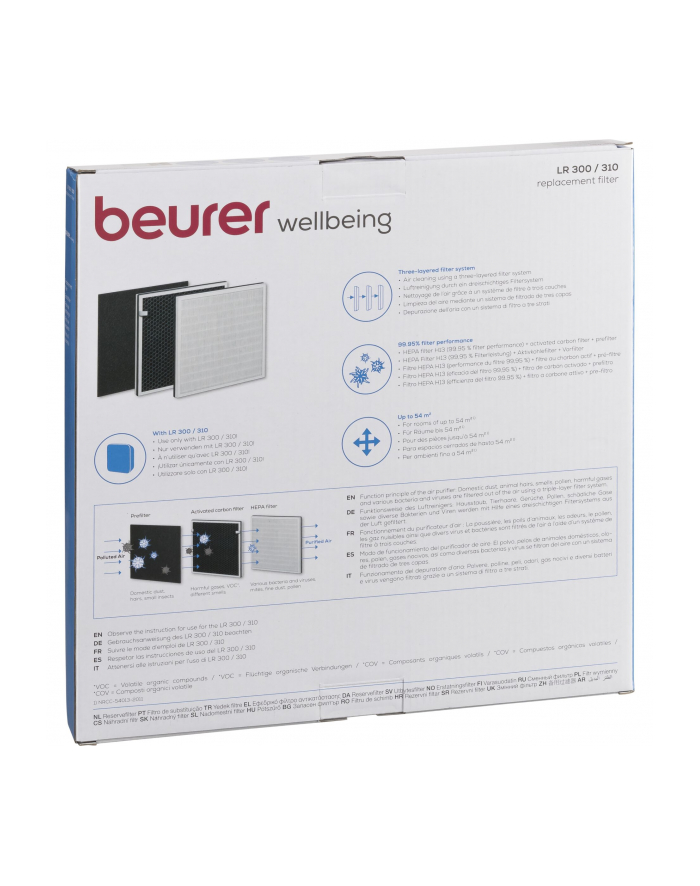 Beurer replacement filter set H13, for LR 300, LR 310 główny